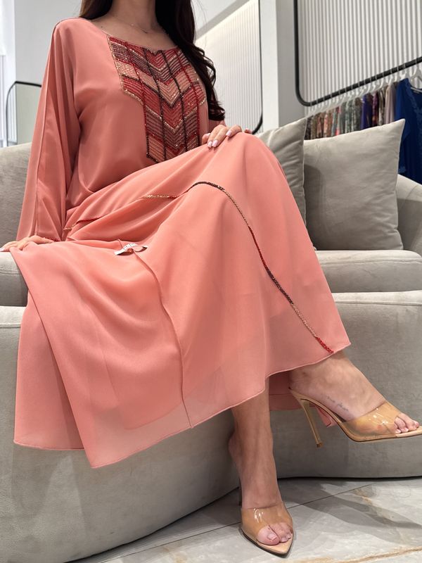 2 Pc Chiffon Handmade Embroidery